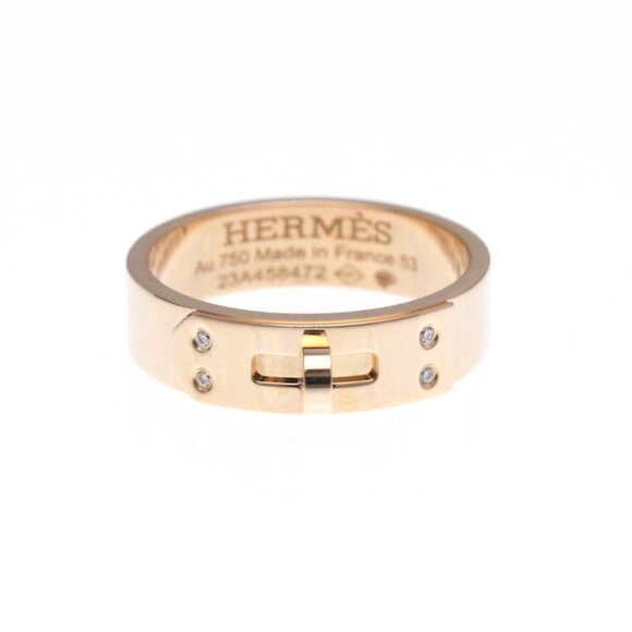 HERMES Rose Gold Diamond Ring - Picture 1 of 12